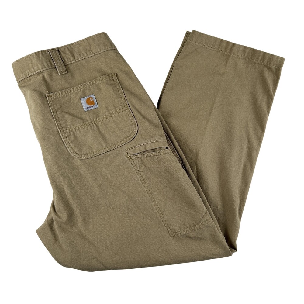 Carhartt Pants Mens 40x30 Rugged Flex Relaxed Fit Carpenter Work Beige BN2291-M